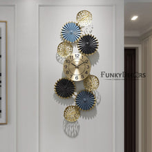 Load image into Gallery viewer, Funkytradition Creative Luxury Decoration Multicolor Wall Clock Watch Decor For Home Office And
