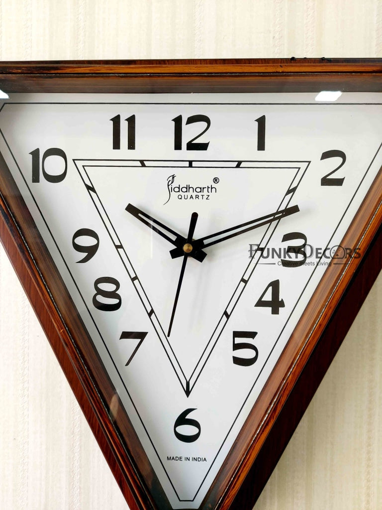 FunkyTradition Decorative Retro Triangle Pendulum Wall Clock for Home ...