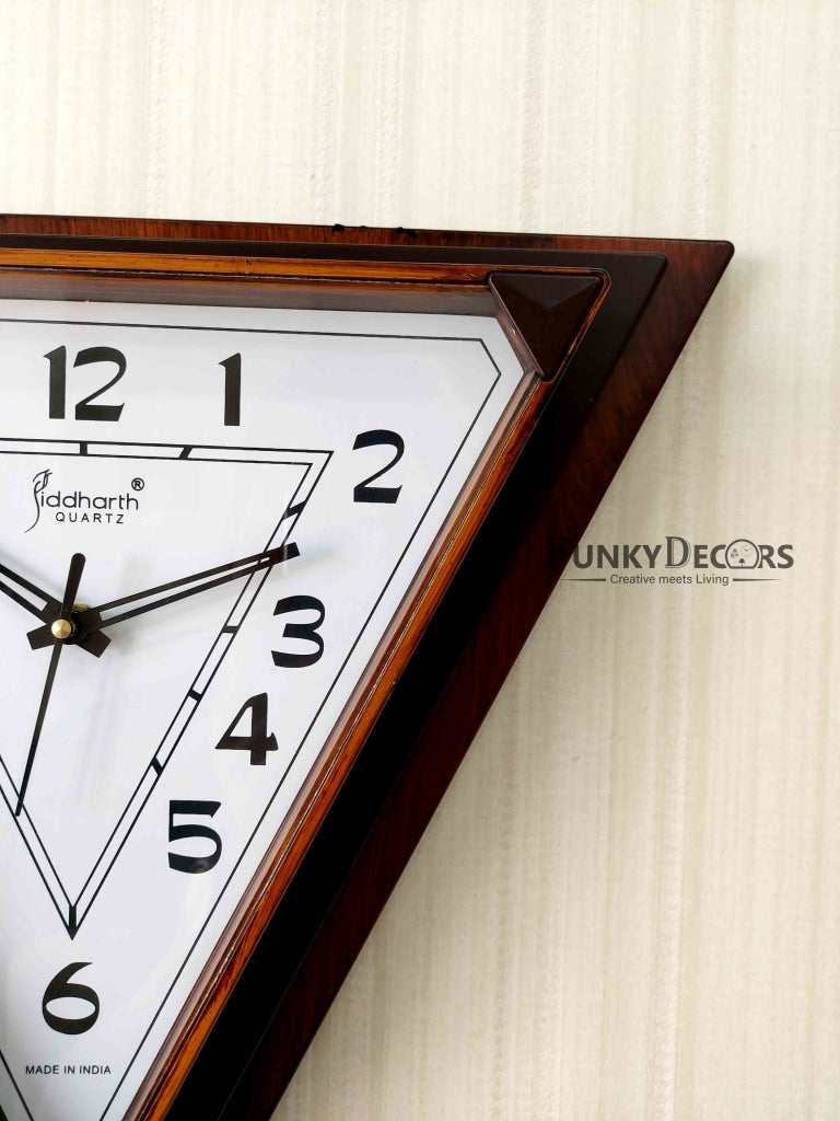 FunkyTradition Decorative Retro Triangle Pendulum Wall Clock for Home ...
