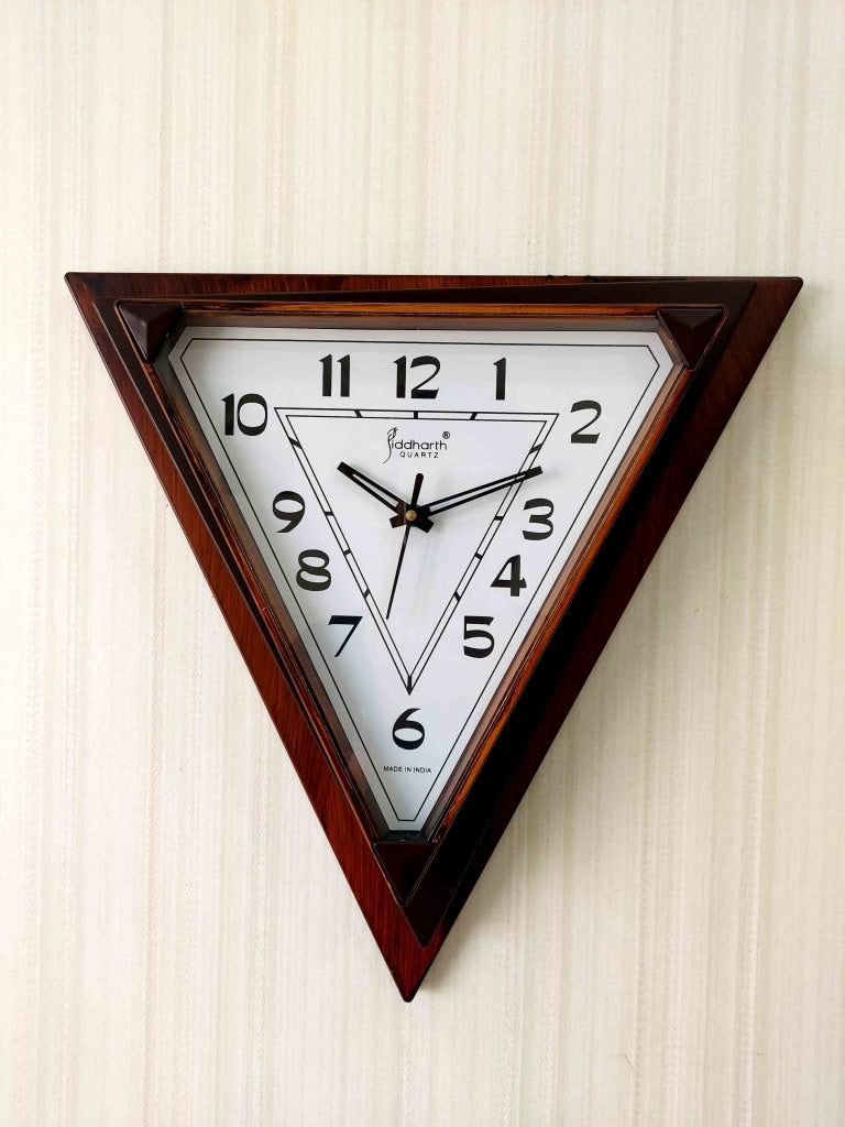 FunkyDecors Decorative Retro Triangle Pendulum Wall Clock For Home Office Decor And Gifts Clocks
