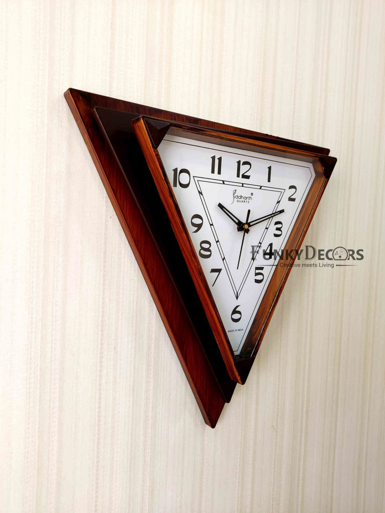 FunkyDecors Decorative Retro Triangle Pendulum Wall Clock For Home Office Decor And Gifts Clocks