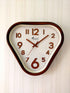 FunkyDecors Decorative Retro Triangle Wall Clock For Home Office Decor And Gifts 37 Cm Tall