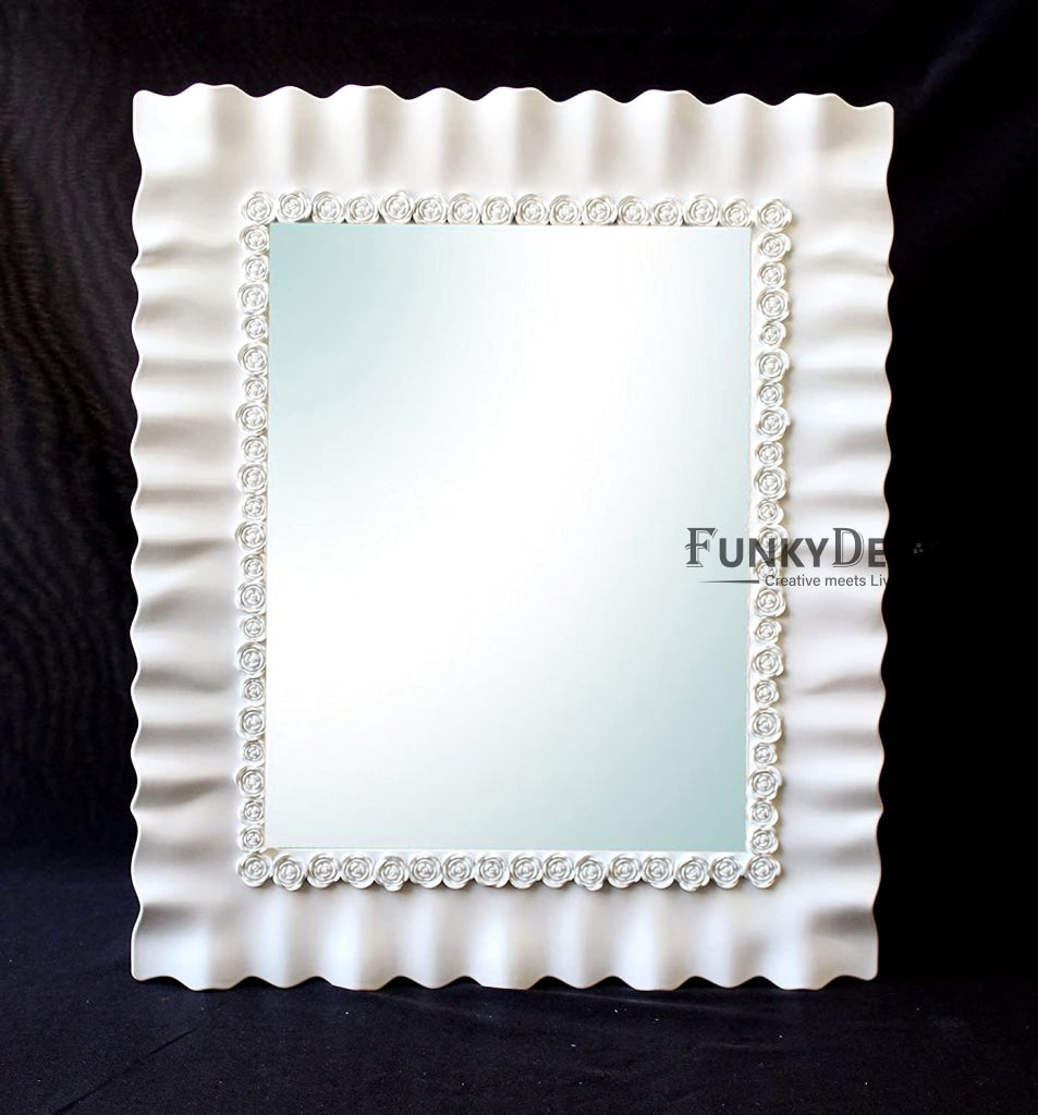 FunkyDecors Designer 2 In 1 Square Mirror With Photo Frame For Home Office Decor Valentines