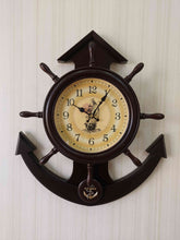 Load image into Gallery viewer, Funkytradition Designer Anchor Brown Color Wall Clock For Home Office Decor And Gifts 50 Cm Tall

