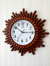 Load image into Gallery viewer, Funkytradition Designer Bamboo Style Wall Clock Watch Décor For Home Office Decor And Gifts 48 Cm
