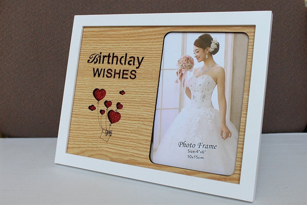 FunkyDecors Designer Birthday Table Photo Frame for Home Office Decor and Anniversary Valentines Birthday Gifts