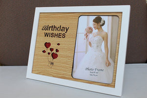 FunkyTradition Designer Birthday Table Photo Frame for Home Office Decor and Anniversary Valentines Birthday Gifts