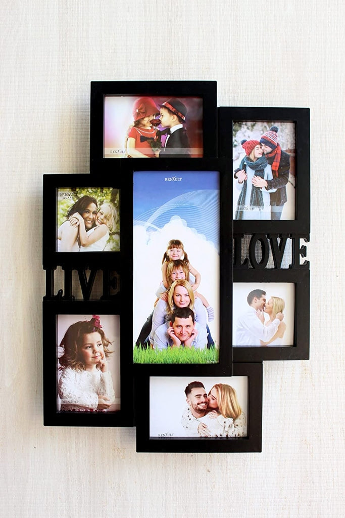 FunkyDecors Designer Black Love And Family Photo Frames For 9 Photos 53 Cm Tall