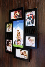Load image into Gallery viewer, Funkytradition Designer Black Love And Family Photo Frames For 9 Photos 53 Cm Tall
