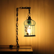 Load image into Gallery viewer, Funkytradition Designer Metal Bird Cage Chain Table Lamp

