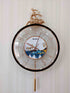 FunkyDecors Designer Minimal Transparent Reindeer Pendulum Wall Clock Watch Decor For Home Office