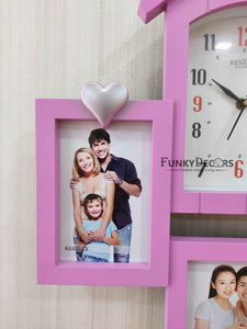 Funkytradition Designer Pink House Shape Love And Family Photo Frames