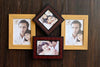 Funkytradition Designer Wooden Love And Family Wall Photo Frame For 4 Photos Home Office 48Cm X 5Cm