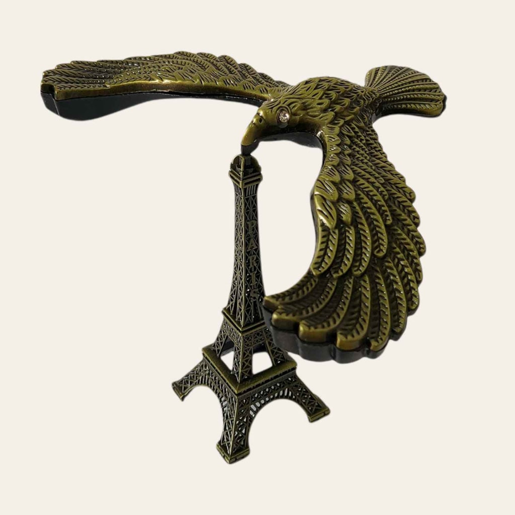 FunkyDecors Eiffel Tower Statue With Balance Eagle Metal Showpiece | Birthday Anniversary Gift