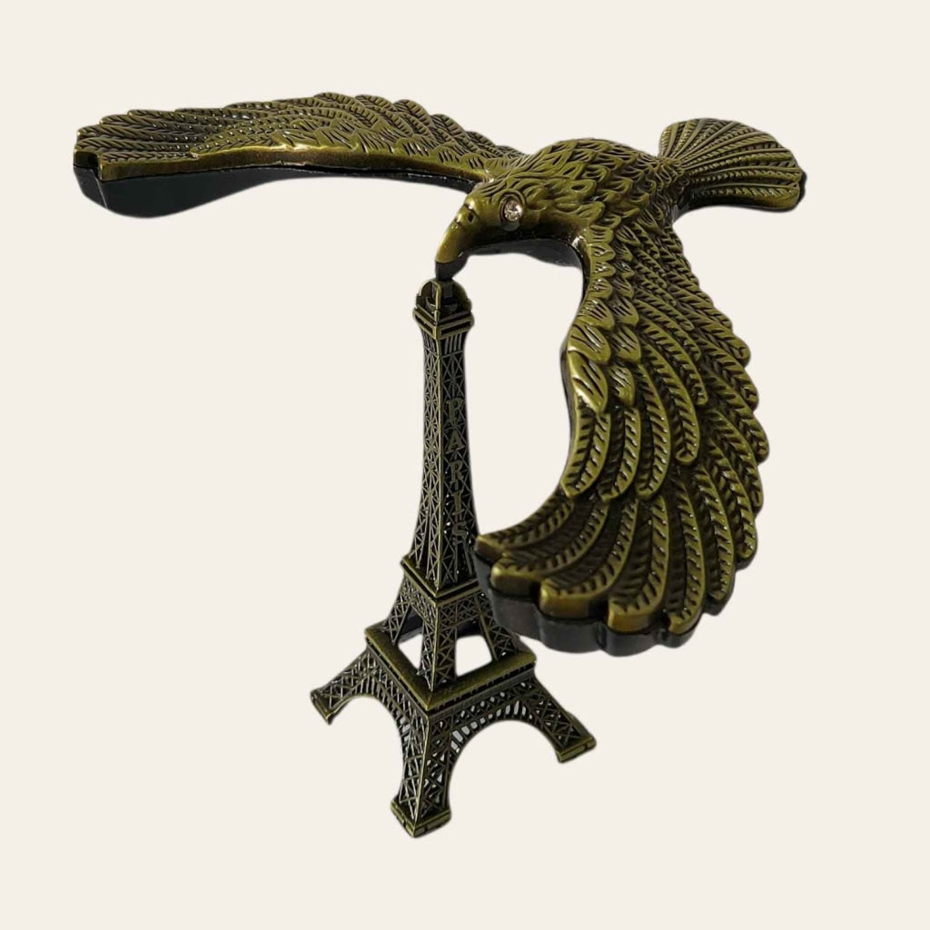 Funkytradition Eiffel Tower Statue With Balance Eagle Metal Showpiece | Birthday Anniversary Gift