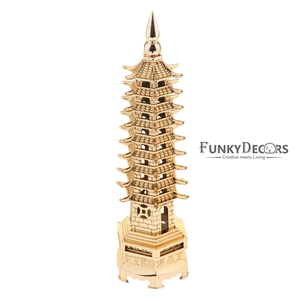 FunkyDecors Feng Shui Sanshiv Education Tower ( Pagoda ) Showpiece For Success And Happiness