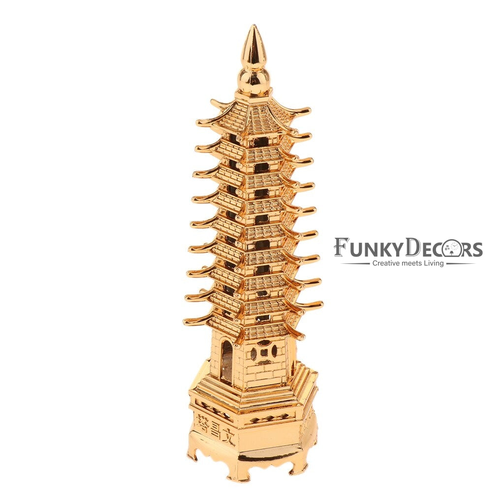 FunkyDecors Feng Shui Sanshiv Education Tower ( Pagoda ) Showpiece For Success And Happiness