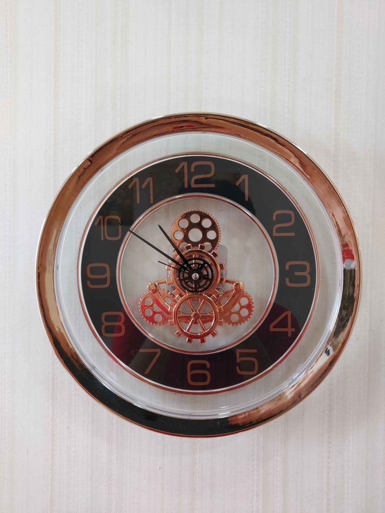 Funkytradition Glass Transparent Minimal Wall Clock Watch Decor For Home Office And Gifts 27 Cm Tall