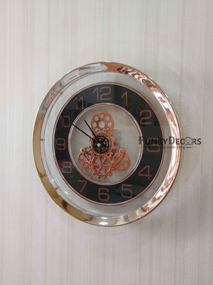 Funkytradition Glass Transparent Minimal Wall Clock Watch Decor For Home Office And Gifts 27 Cm Tall