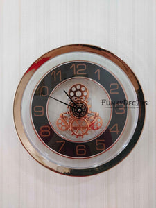 Funkytradition Glass Transparent Minimal Wall Clock Watch Decor For Home Office And Gifts 27 Cm Tall