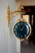 FunkyDecors Luxury Look Deer Golden Green Round Wall Hanging Double Sided 2 Faces Retro Station