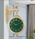 FunkyDecors Luxury Look Deer Golden Green Round Wall Hanging Double Sided 2 Faces Retro Station