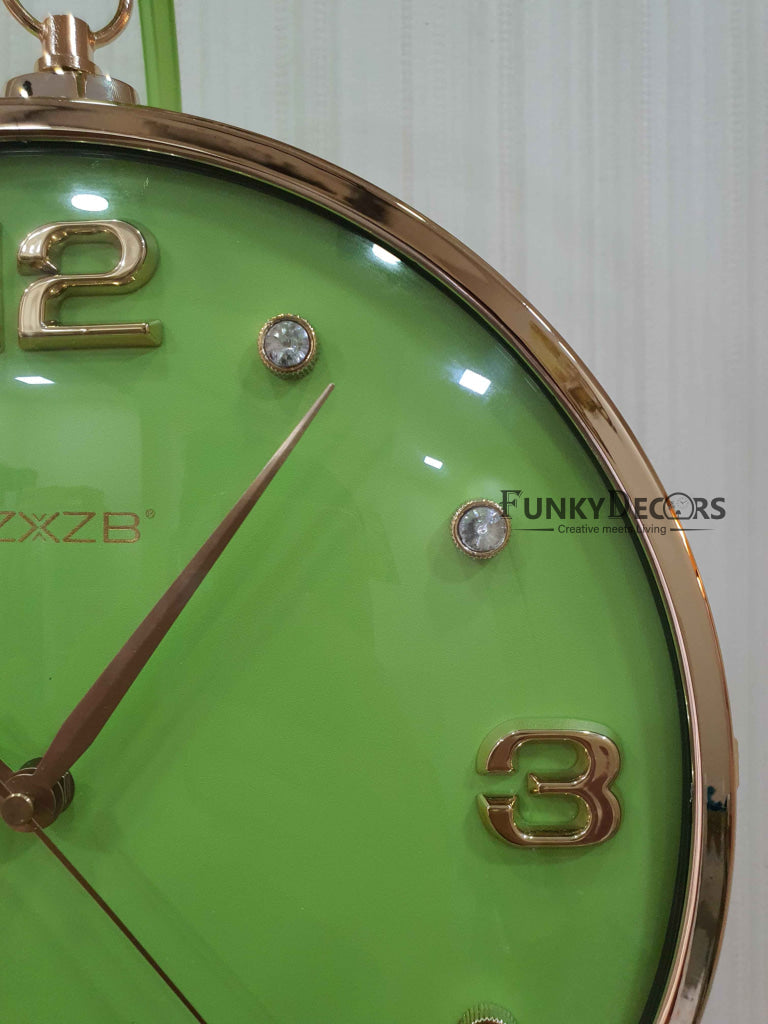 FunkyDecors Luxury Look Deer Golden Multicolor Round Wall Hanging Double Sided 2 Faces Retro