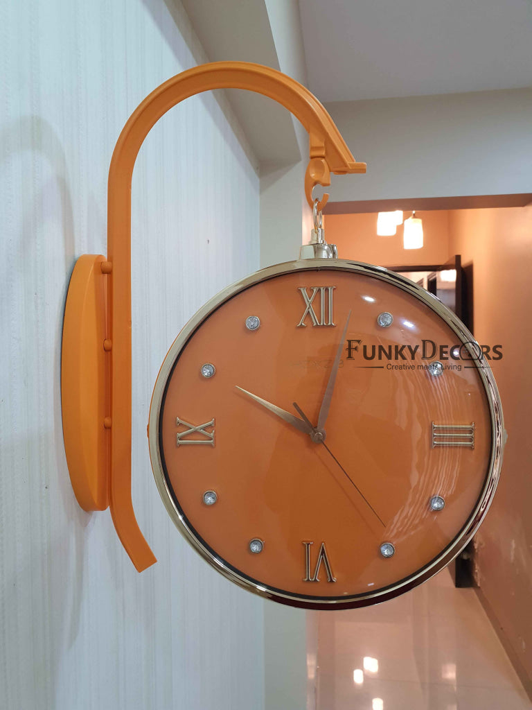 Funkytradition Luxury Look Deer Golden Multicolor Round Wall Hanging Double Sided 2 Faces Retro