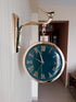 FunkyDecors Luxury Look Sparrow Golden Green Round Wall Hanging Double Sided 2 Faces Retro
