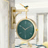 FunkyDecors Luxury Look Sparrow Golden Green Round Wall Hanging Double Sided 2 Faces Retro