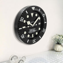 Load image into Gallery viewer, Funkytradition Luxury Matte Black Submariner Stainless Steel Wall Clock For Royal Home And Bungalows
