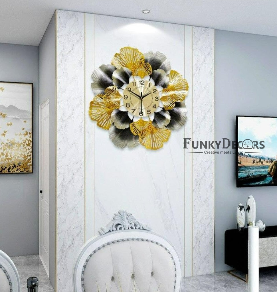 Funkytradition Luxury Multicolor Modern Design Large Minimalist Silent Metal Wall Clock Watch Decor