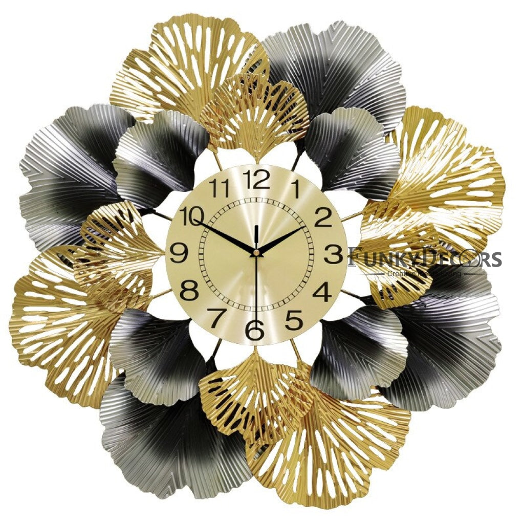 Funkytradition Luxury Multicolor Modern Design Large Minimalist Silent Metal Wall Clock Watch Decor