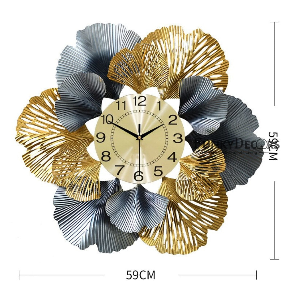 Funkytradition Luxury Multicolor Modern Design Large Minimalist Silent Metal Wall Clock Watch Decor