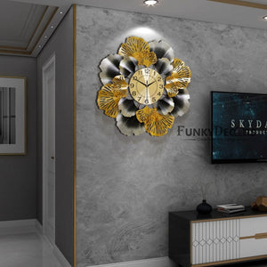 Funkytradition Luxury Multicolor Modern Design Large Minimalist Silent Metal Wall Clock Watch Decor