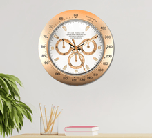 Load image into Gallery viewer, Funkytradition Luxury Rose Gold Stainless Steel Wall Clock For Royal Home And Bungalows Watch Clocks
