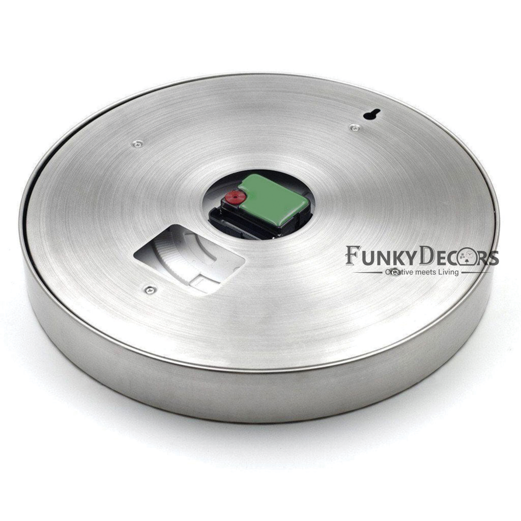 FunkyDecors Luxury Stainless Steel Wall Clock For Royal Home And Bungalows Watch Clocks