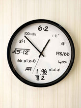 Load image into Gallery viewer, Funkytradition Mathematics Minimal Wall Clock Watch Decor For Home Office And Gifts 30 Cm Tall
