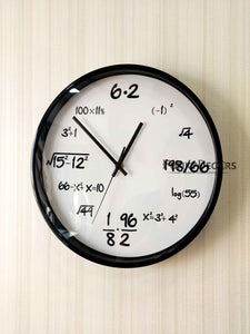 Funkytradition Mathematics Minimal Wall Clock Watch Decor For Home Office And Gifts 30 Cm Tall
