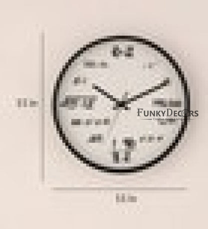 Funkytradition Mathematics Minimal Wall Clock Watch Decor For Home Office And Gifts 30 Cm Tall