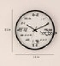 Load image into Gallery viewer, Funkytradition Mathematics Minimal Wall Clock Watch Decor For Home Office And Gifts 30 Cm Tall
