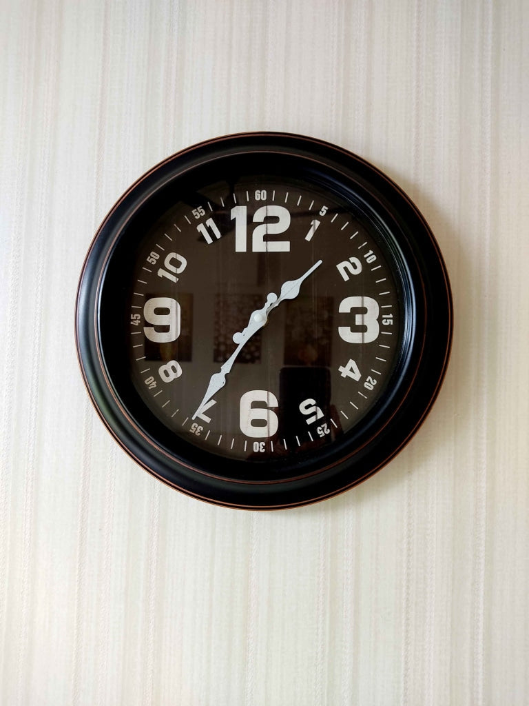 Funkytradition Minimal Big Font Wall Clock Watch Decor For Home Office And Gifts 30 Cm 35 Tall 30Cm