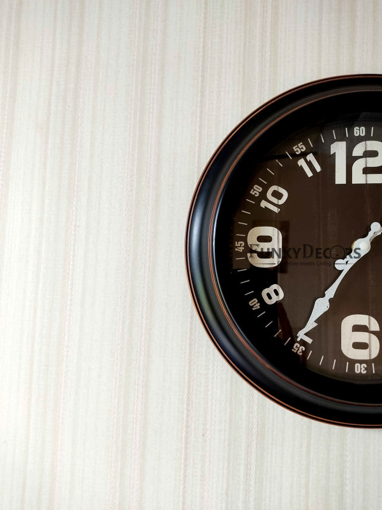 Funkytradition Minimal Big Font Wall Clock Watch Decor For Home Office And Gifts 30 Cm 35 Tall