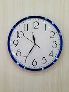 Funkytradition Minimal Blue White Wall Clock Watch Decor For Home Office And Gifts 36 Cm Tall Number