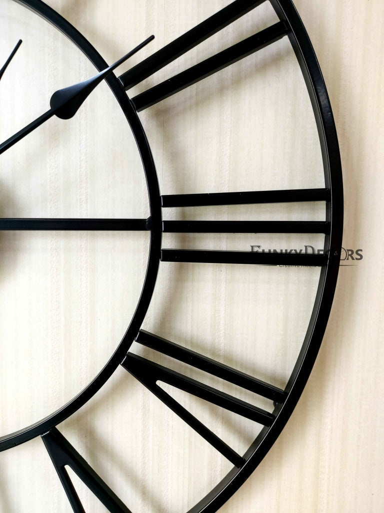 FunkyDecors Minimal Design Metal Wall Clock Watch Décor For Home Office Decor And Gifts 42 Cm