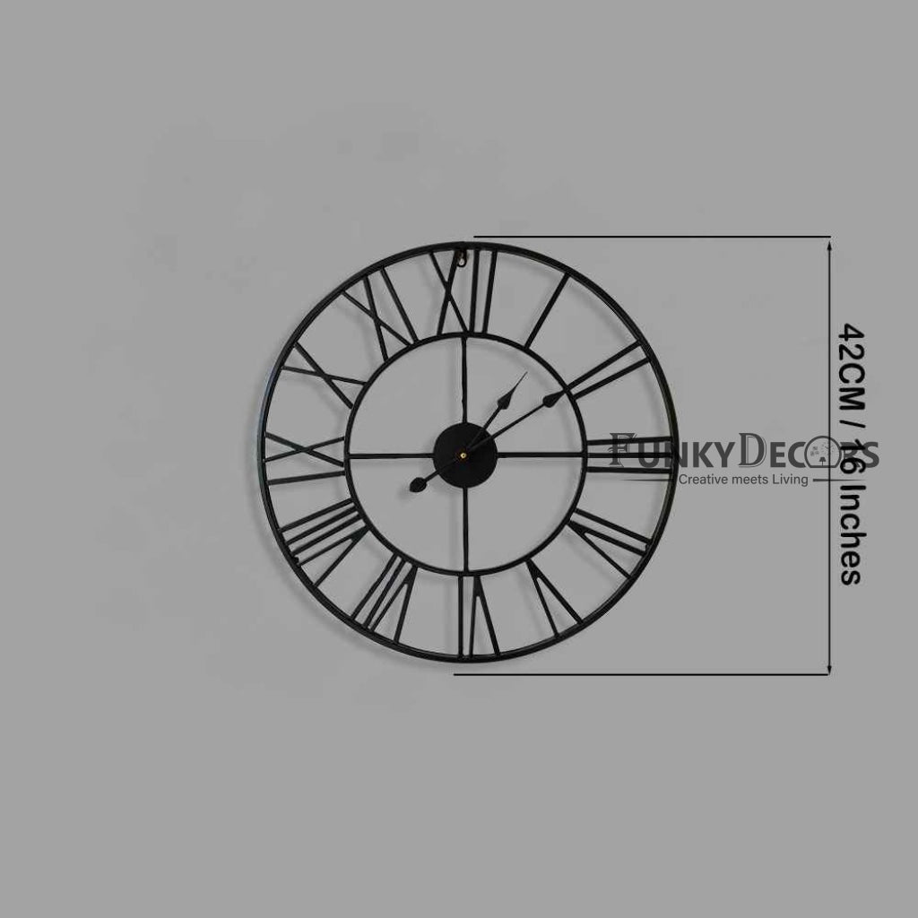 FunkyDecors Minimal Design Metal Wall Clock Watch Décor For Home Office Decor And Gifts 42 Cm