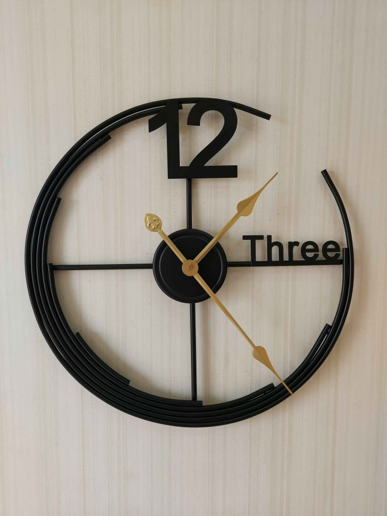 FunkyDecors Minimal Design Metal Wall Clock Watch Décor For Home Office Decor And Gifts 50 Cm