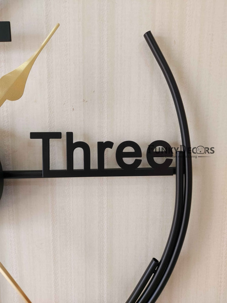 FunkyDecors Minimal Design Metal Wall Clock Watch Décor For Home Office Decor And Gifts 50 Cm