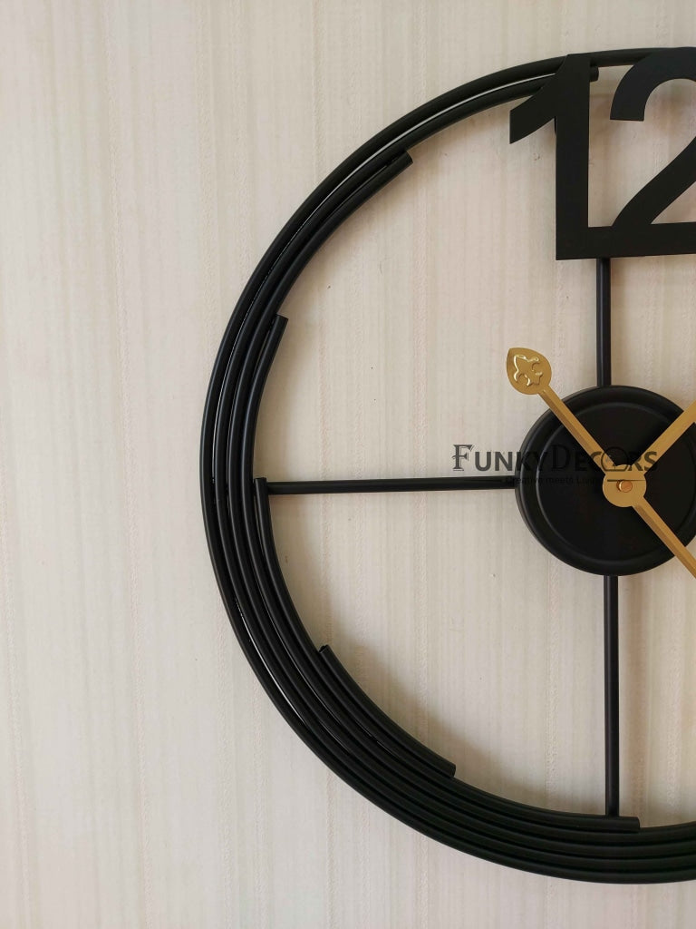 FunkyDecors Minimal Design Metal Wall Clock Watch Décor For Home Office Decor And Gifts 50 Cm