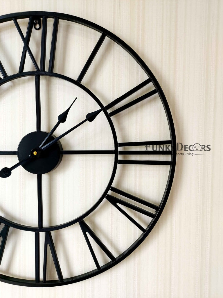 FunkyDecors Minimal Design Metal Wall Clock Watch Décor For Home Office Decor And Gifts 52 Cm